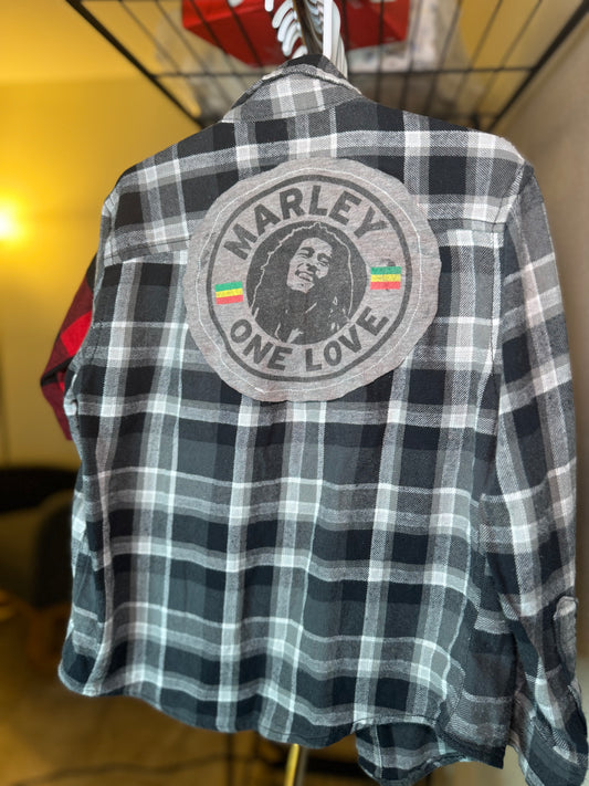 Bob Marley kids flannel Small