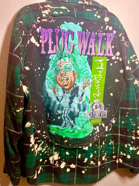 Plug walk flannel 💚💜